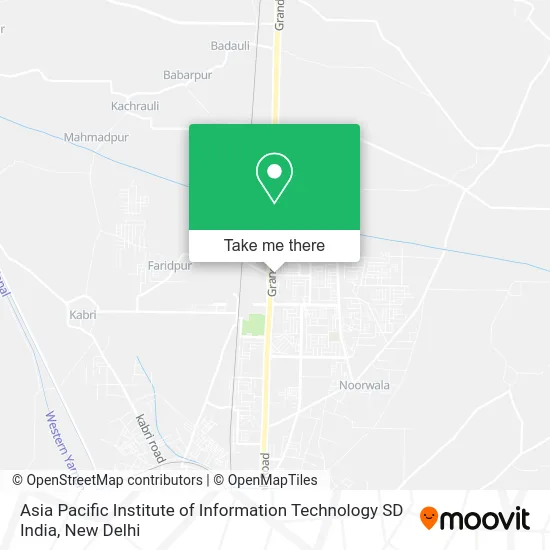 Asia Pacific Institute of Information Technology SD India map