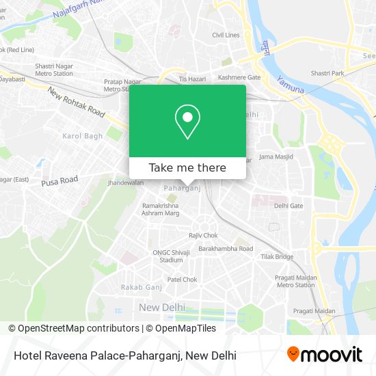 Hotel Raveena Palace-Paharganj map