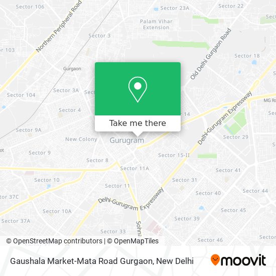 Gaushala Market-Mata Road Gurgaon map