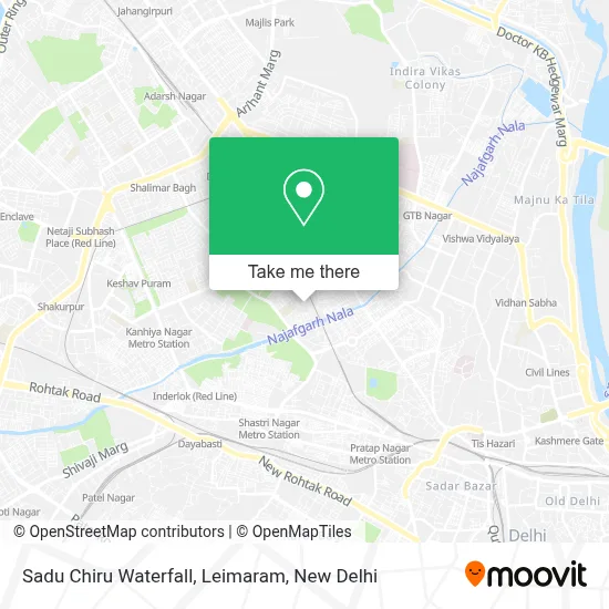 Sadu Chiru Waterfall, Leimaram map