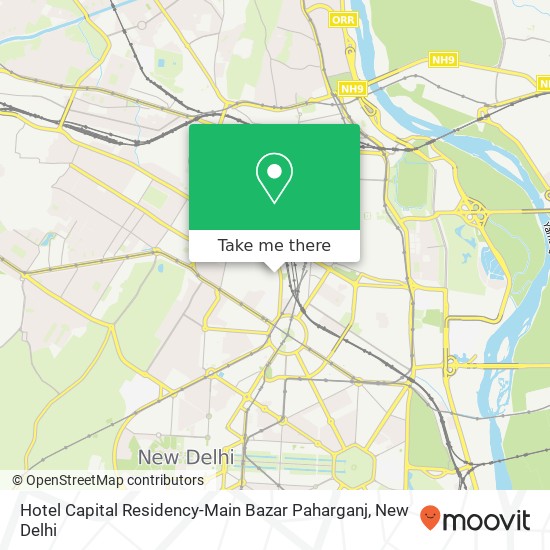 Hotel Capital Residency-Main Bazar Paharganj map