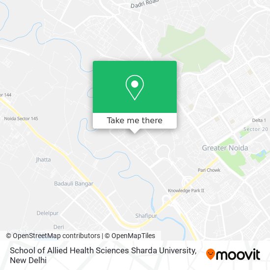 School of Allied Health Sciences Sharda University map