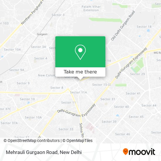 Mehrauli Gurgaon Road map