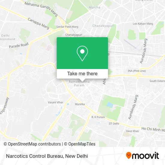 Narcotics Control Bureau map