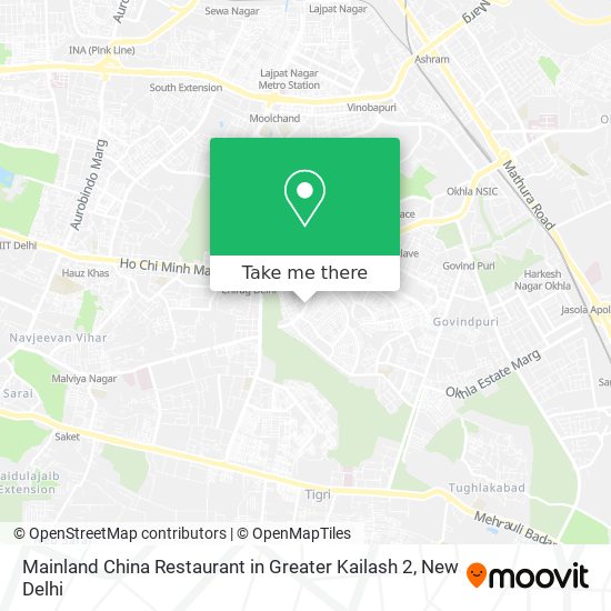 Mainland China Restaurant in Greater Kailash 2 map
