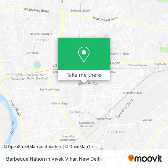 Barbeque Nation in Vivek Vihar map