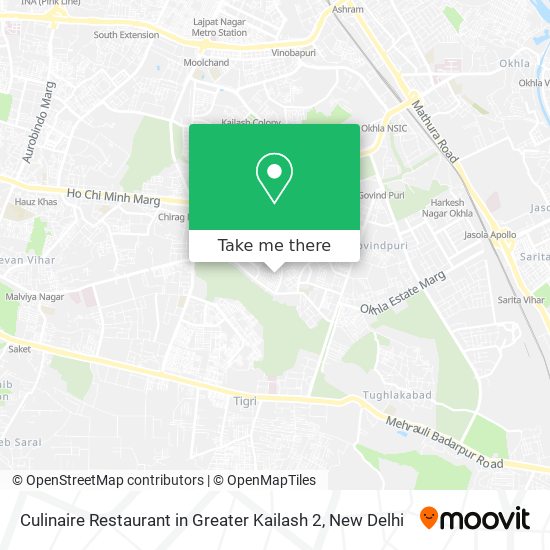 Culinaire Restaurant in Greater Kailash 2 map