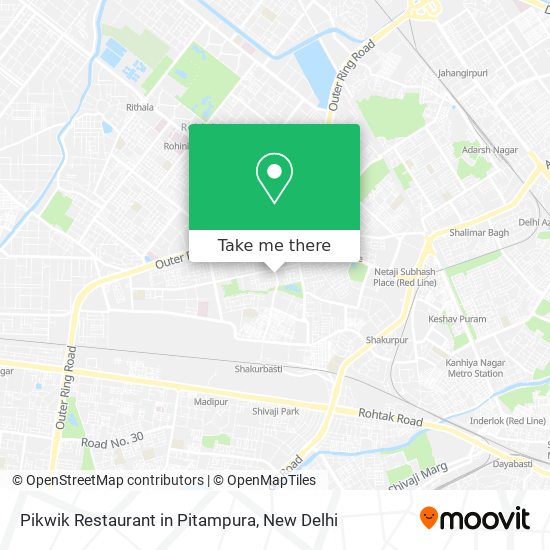 Pikwik Restaurant in Pitampura map