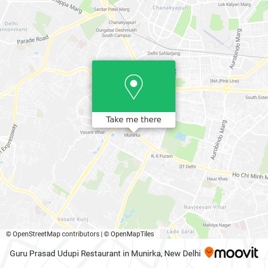 Guru Prasad Udupi Restaurant in Munirka map