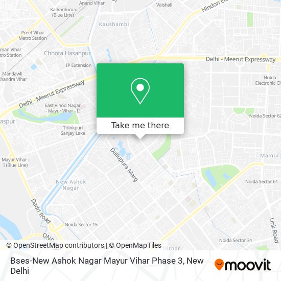 Bses-New Ashok Nagar Mayur Vihar Phase 3 map