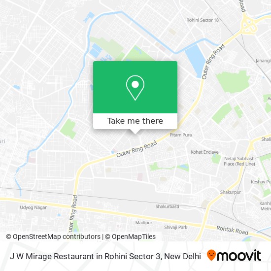 J W Mirage Restaurant in Rohini Sector 3 map