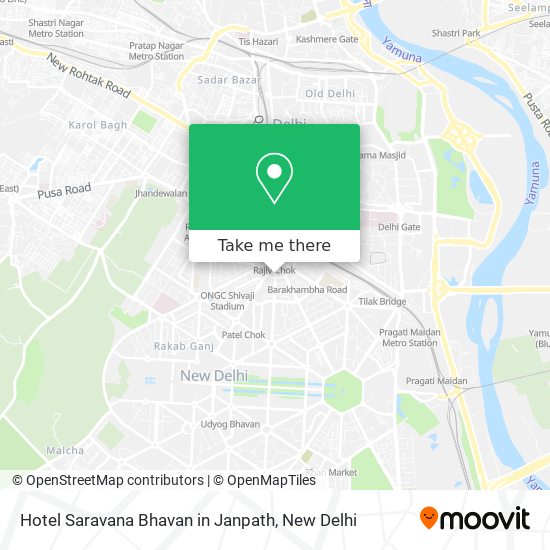 Hotel Saravana Bhavan in Janpath map