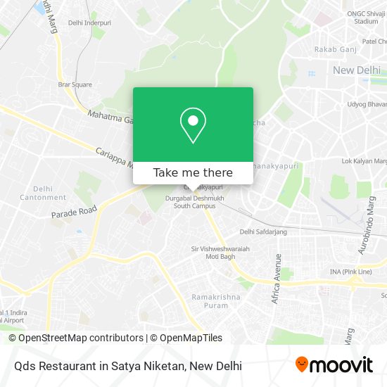 Qds Restaurant in Satya Niketan map