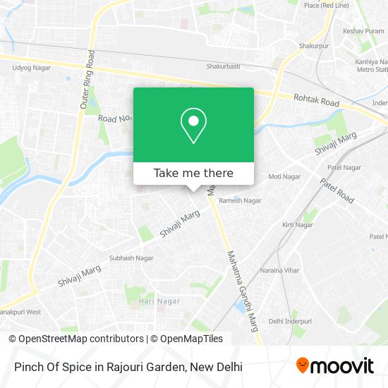 Pinch Of Spice in Rajouri Garden map