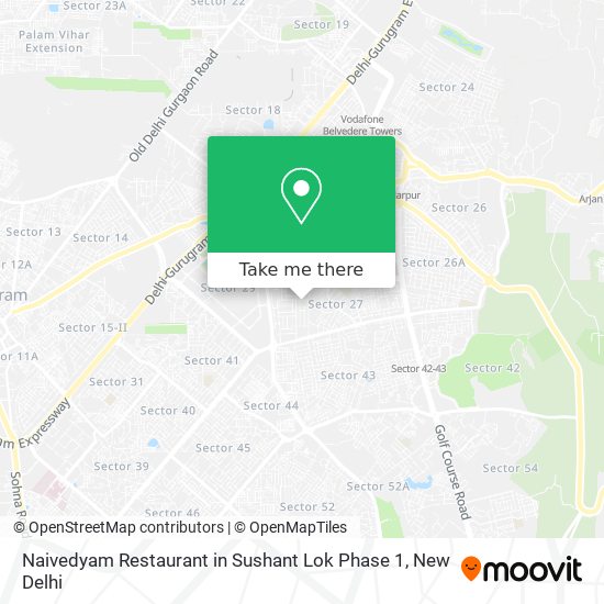 Naivedyam Restaurant in Sushant Lok Phase 1 map