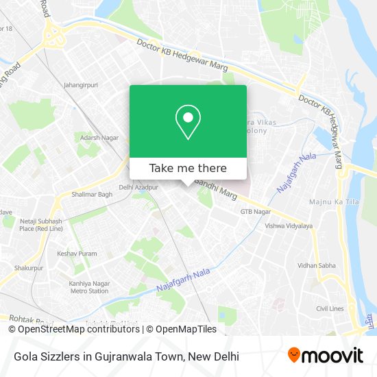 Gola Sizzlers in Gujranwala Town map