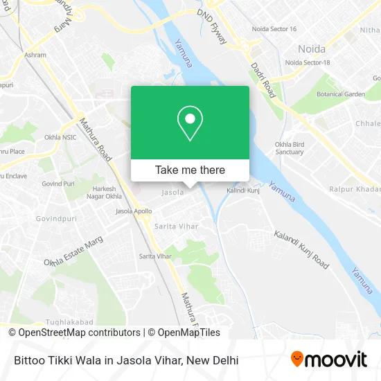 Bittoo Tikki Wala in Jasola Vihar map