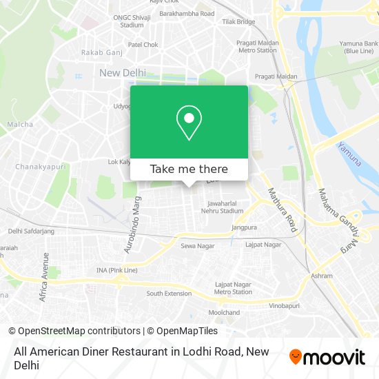 All American Diner Restaurant in Lodhi Road map