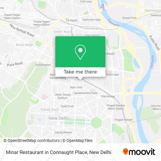 Minar Restaurant in Connaught Place map