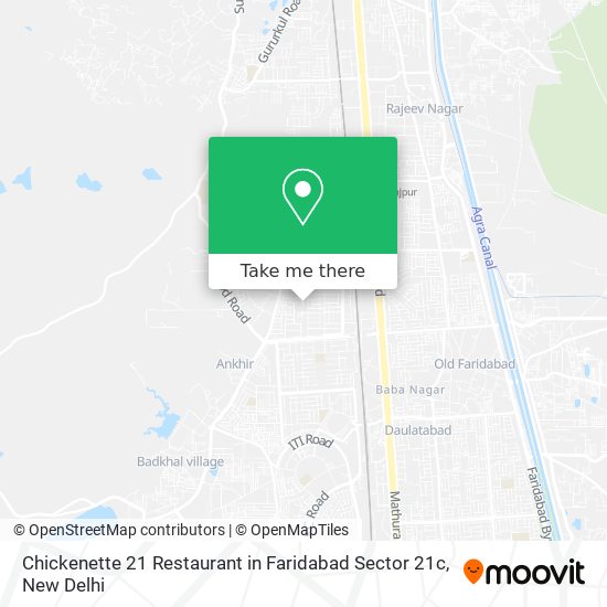 Chickenette 21 Restaurant in Faridabad Sector 21c map
