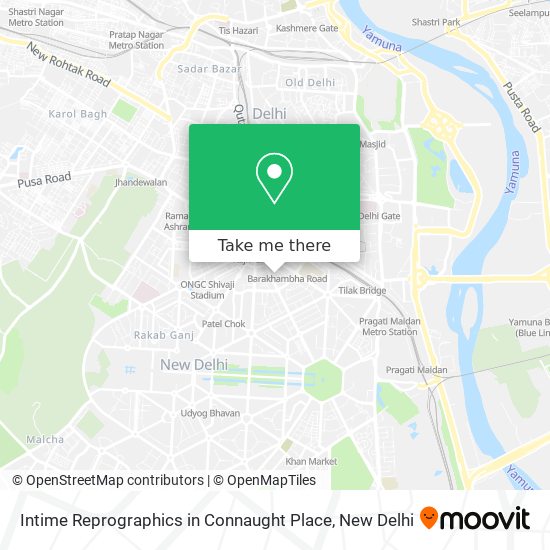 Intime Reprographics in Connaught Place map