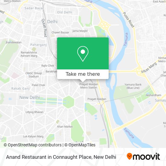 Anand Restaurant in Connaught Place map