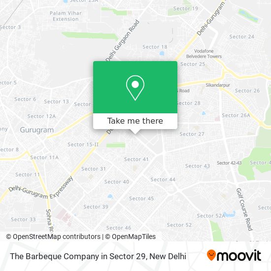 The Barbeque Company in Sector 29 map