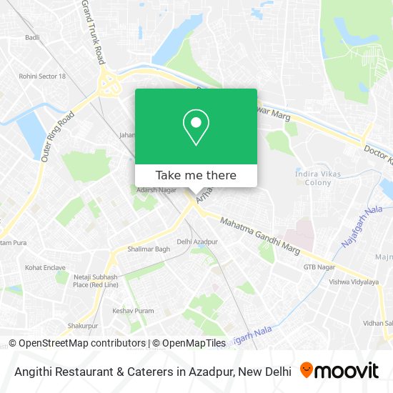 Angithi Restaurant & Caterers in Azadpur map