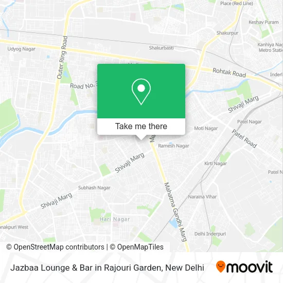 Jazbaa Lounge & Bar in Rajouri Garden map