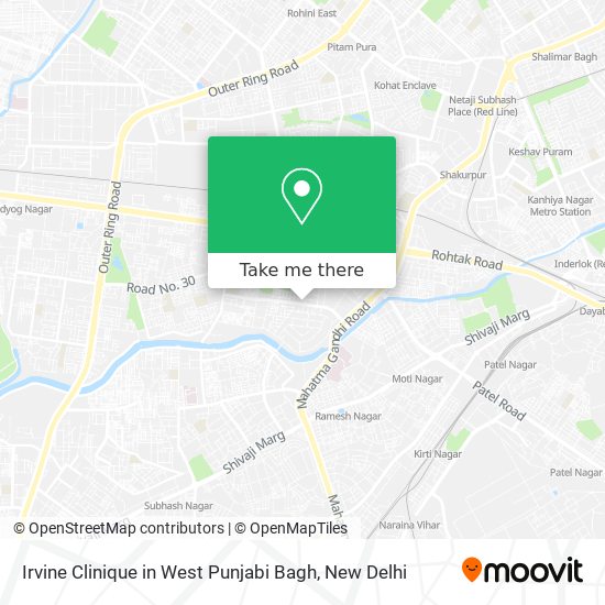 Irvine Clinique in West Punjabi Bagh map