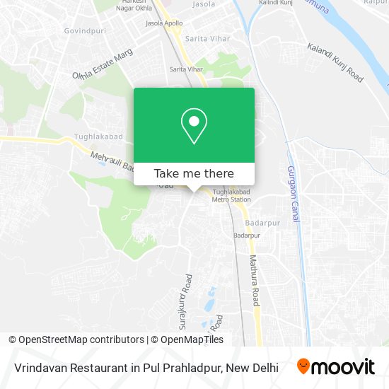 Vrindavan Restaurant in Pul Prahladpur map