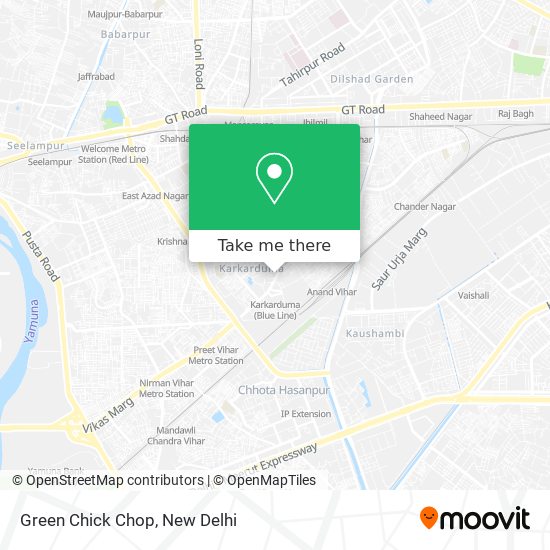 Green Chick Chop map