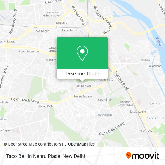 Taco Bell in Nehru Place map