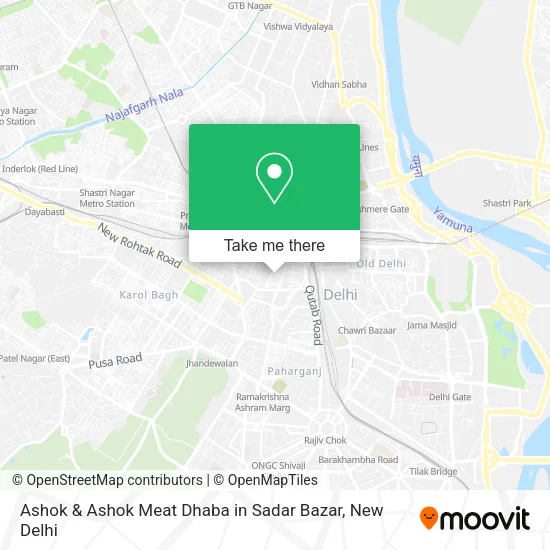 Ashok & Ashok Meat Dhaba in Sadar Bazar map