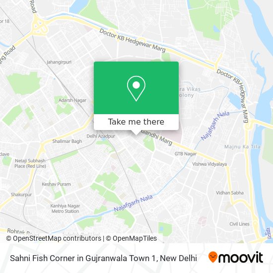 Sahni Fish Corner in Gujranwala Town 1 map