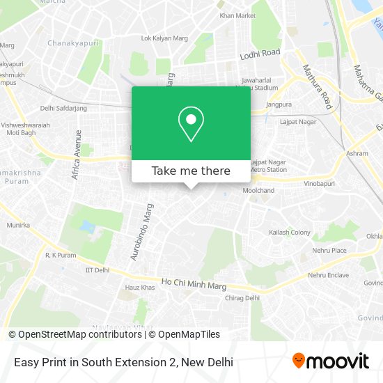 Easy Print in South Extension 2 map