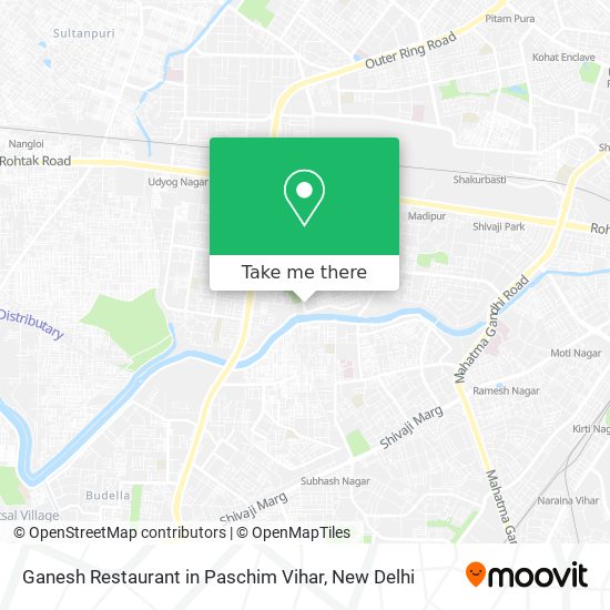 Ganesh Restaurant in Paschim Vihar map