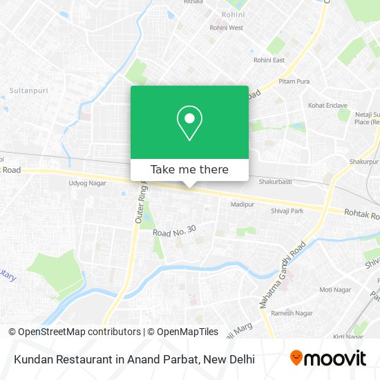 Kundan Restaurant in Anand Parbat map