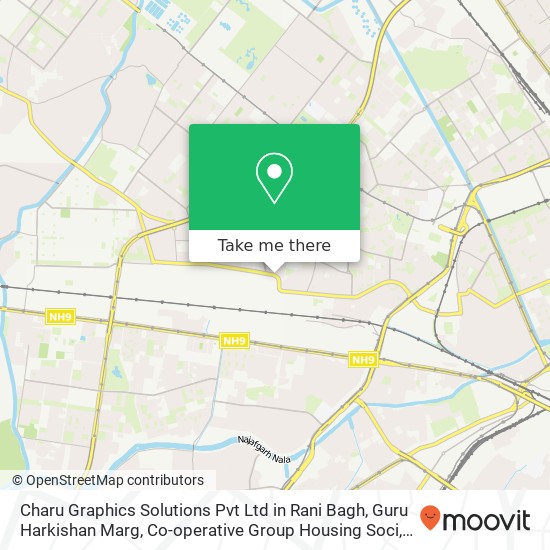 Charu Graphics Solutions Pvt Ltd in Rani Bagh, Guru Harkishan Marg, Co-operative Group Housing Soci map