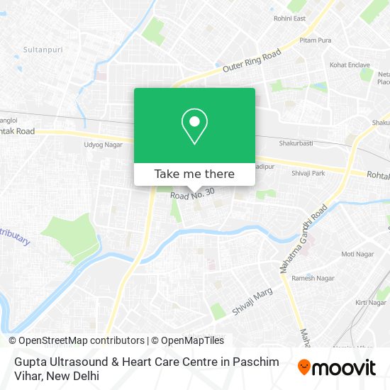 Gupta Ultrasound & Heart Care Centre in Paschim Vihar map