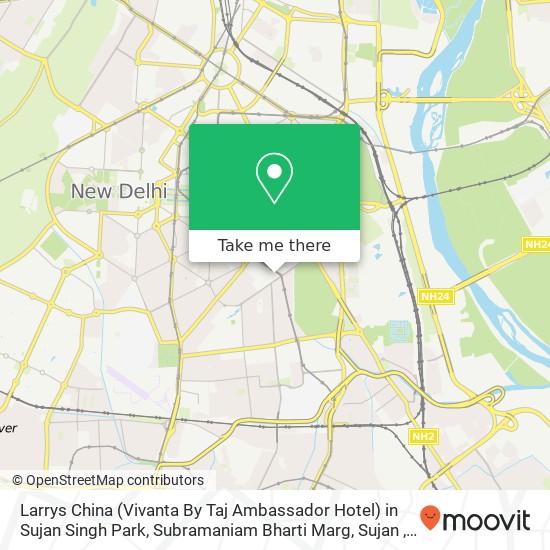 Larrys China (Vivanta By Taj Ambassador Hotel) in Sujan Singh Park, Subramaniam Bharti Marg, Sujan map