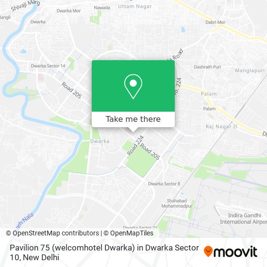 Pavilion 75 (welcomhotel Dwarka) in Dwarka Sector 10 map