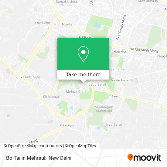 Bo Tai in Mehrauli map