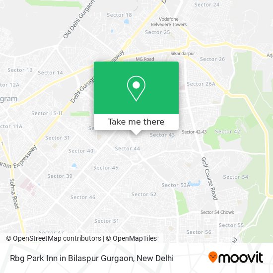 Rbg Park Inn in Bilaspur Gurgaon map