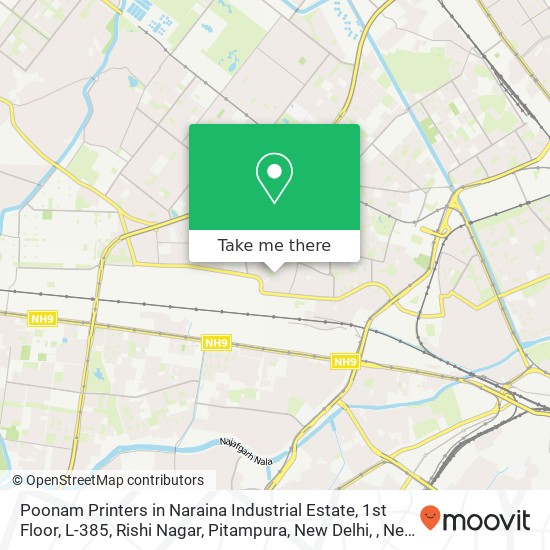 Poonam Printers in Naraina Industrial Estate, 1st Floor, L-385, Rishi Nagar, Pitampura, New Delhi, map