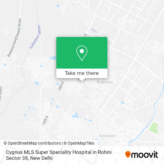 Cygnus MLS Super Speciality Hospital in Rohini Sector 38 map