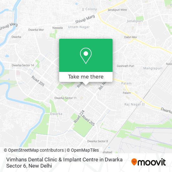 Vimhans Dental Clinic & Implant Centre in Dwarka Sector 6 map