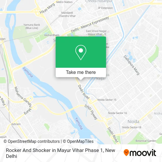 Rocker And Shocker in Mayur Vihar Phase 1 map