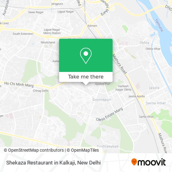 Shekaza Restaurant in Kalkaji map
