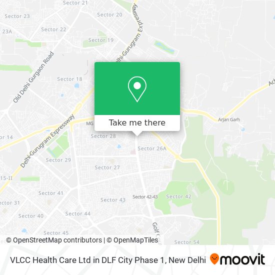 VLCC Health Care Ltd in DLF City Phase 1 map